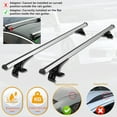 thumbnail image 6 of Yiwosu 48"Universal Car Saloon Roof Top Luggage Cross Bar Rack Cargo Carrier Crossbar, 6 of 10