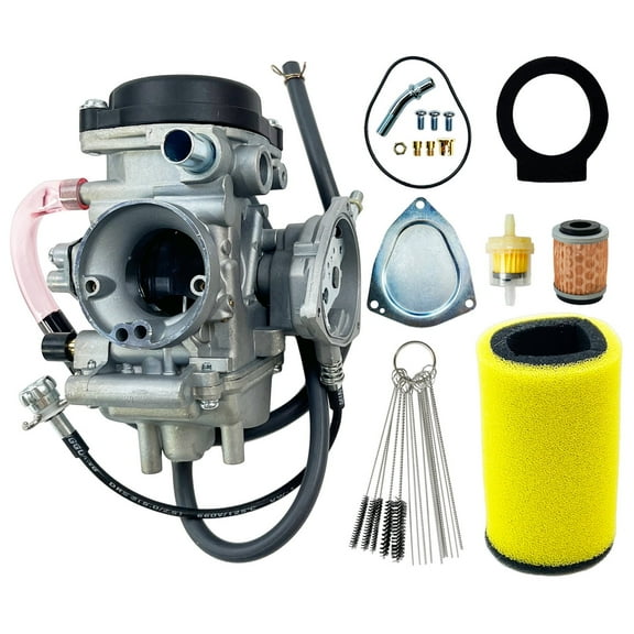 Carburetor Carb Kit for ATV Yamaha 2000-06 Kodiak 400 YFM400 & Big Bear 400, 2004-06 Bruin 350, 2007-11 Grizzly 350 450, 2006-09 Wolverine 350, 2007-10 Wolverine 450 w/Air Fiter Fuel Filter
