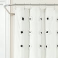 thumbnail image 2 of Boho Circle Tufted Yarn Dyed Eco-Friendly Recycled Cotton Shower Curtain Black Single 72X72, 2 of 5