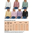 thumbnail image 5 of Gomelly Ladies Tops Lace Trim Blouse Elegant Shirts Women Plain Office Tunic Shirt V Neck Yellow 2XL, 5 of 5