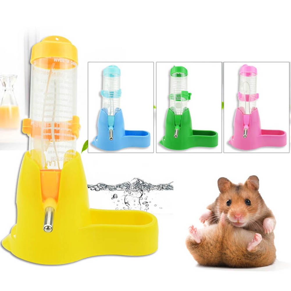 heave 250/500ml Hamster Drinking Bottle,Automatic No Drip Hamster Water Bottle Dispenser,Hanging Pet Drinking Fountains for Hedgehog Chinchilla Guinea Pig and Other Small Pets Pink S 