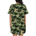 thumbnail image 3 of Bixox Women's Camouflage Dinosaur Printed Pajama Set 2 Piece Lounge Set Top and Shorts Soft Pajamas, Shorts with Pockets, 3 of 7