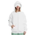 thumbnail image 2 of Taqqpue Travel Hoodie with Eye Mask,Teen Girls Comfrt Airplane Mode Zip Up Hoodies Fall Winter Girls Boy Oversized Sweatshirt with Pocket, 2 of 8