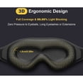 thumbnail image 5 of Máscara para dormir con presión ocular cero, antifaz para dormir suave y transpirable que bloquea la luz para mujeres y hombres, espuma viscoelástica de bajo rebote, correa elástica ajustable, copa, 5 of 5