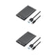 thumbnail image 2 of Injueey Carcasa HDD transparente SSD, carcasa externa para disco duro móvil de estado sólido, adaptador de 2,5 pulgadas, dispositivo móvil Type2 NO2, 2 of 6