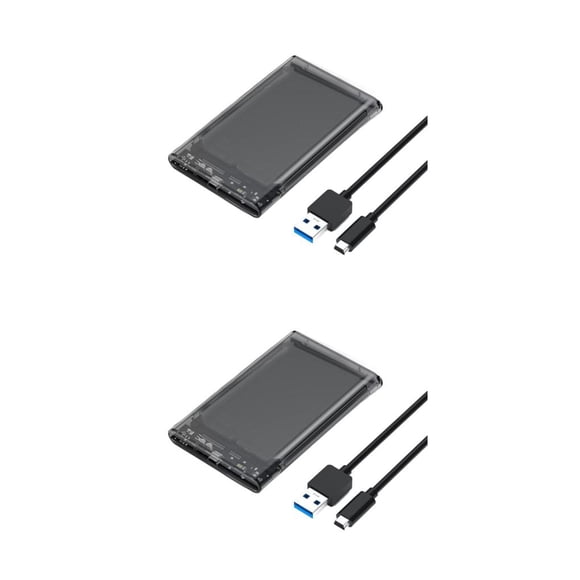 Cateissary Carcasa HDD transparente USB3.0 SSD, carcasa externa para disco duro móvil, 6 Gbps, compatible con dispositivo móvil portátil de Type1 NO1