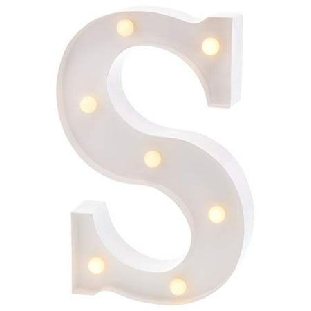 Metal Letter S Barnyard Designs Metal Marquee Letter S Light Up Wall Initial Wedding, Bar, Home and Nursery Letter Decoration 12