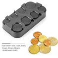 thumbnail image 2 of Car Coin Holder, Euro/Dollar Coin Dispenser Storage Box - BLACK, 2 of 5