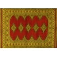 thumbnail image 1 of Ahgly Company Machine Washable Indoor Rectangle Persian Yellow Traditional Area Rugs, 4' x 6', 1 of 4