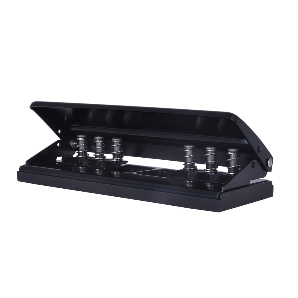 KW-trio Adjustable 6-Hole Desktop Punch Puncher for A4 A5 A6 B7 Dairy Planner Organizer Six Ring Binder with 6 Sheet Capacity