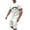 White, variant on JIKNTTR Mens Summer 2 Piece Outfits Men's Casual Letter Print T Shirt Top Short Sleeved O Neck T Shirt And Shorts Suit Holiday Beach Set Outfits