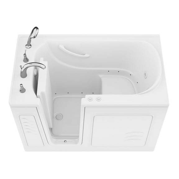 ANZZI Left-Drain Quick-Fill Walk-In Whirlpool Value Series Walk-In Jacuzzi Tub with Air & Hydro Jets