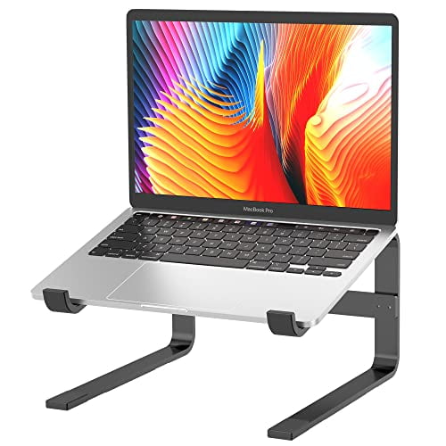 TALK WORKS Laptop Stand - Desktop Laptop Holder and Monitor Riser for Comfortable Viewing Angle - Durable and Ergonomic Design with Protective Silicon Grip Padding - Universal Compatibilit