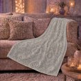 thumbnail image 5 of YShenghong Faded Gray Medallions With Antique Floral Borders Printed Flannel Blanket, 5 of 7