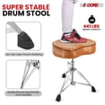 thumbnail image 5 of 5 CORE Drum Throne Padded Guitar Stool Adjustable Heavy Duty Saddle Music Chair Seat Universal for Adults & Kids with Anti Slip Rubber Feet - DS CH BR SDL HD, 5 of 6