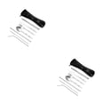 thumbnail image 3 of Juego de cubiertos antideslizantes Cateissary de acero inoxidable plegable para almuerzo 2piezas Negro, 3 of 6