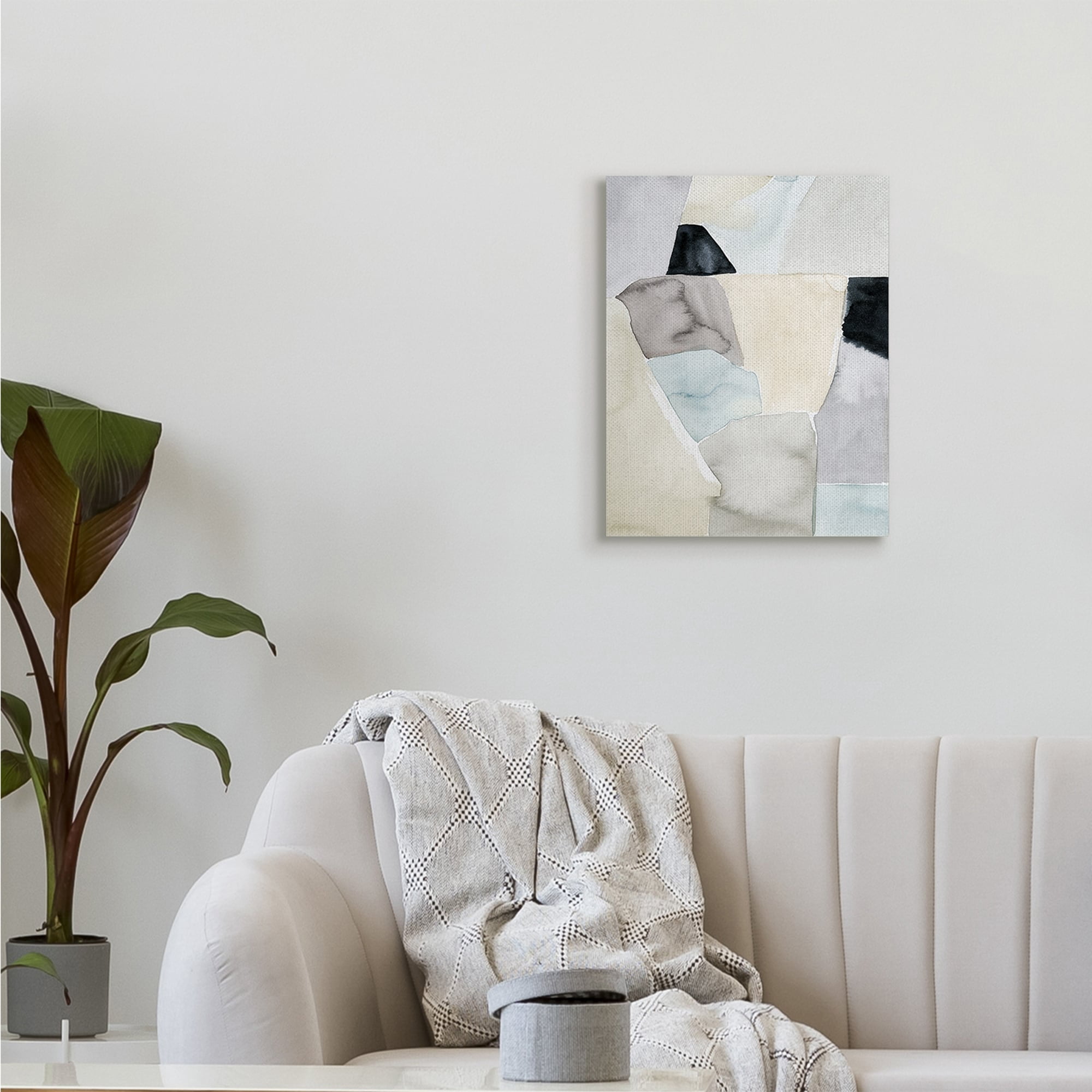 Stupell Industries Abstract Rock Shapes Beige Brown Blue,16 x 20,Designed by Grace Popp