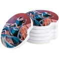 thumbnail image 1 of RYLABLUE Rope Tied to The Stake Set of 2 Car Coaster for Drinks, Absorbent Ceramic Stone Coasters Cup Mat with Cork Base for Home Kitchen Room Coffee Table Bar Decor, 1 of 5