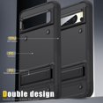 thumbnail image 5 of Allytech for Google Pixel 8 Pro 5G Rugged Case, Military Grade Shockproof Anti-Stain Heavy Duty Hybrid Case with Invisible Kickstand, Soft TPU + Hard PC Phone Case for Google Pixel 8 Pro - Black, 5 of 7
