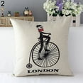 thumbnail image 4 of HEVIRGO London Characters Flag Bus Linen Cushion Throw Pillow Cover Case Pillowcase, 4 of 10