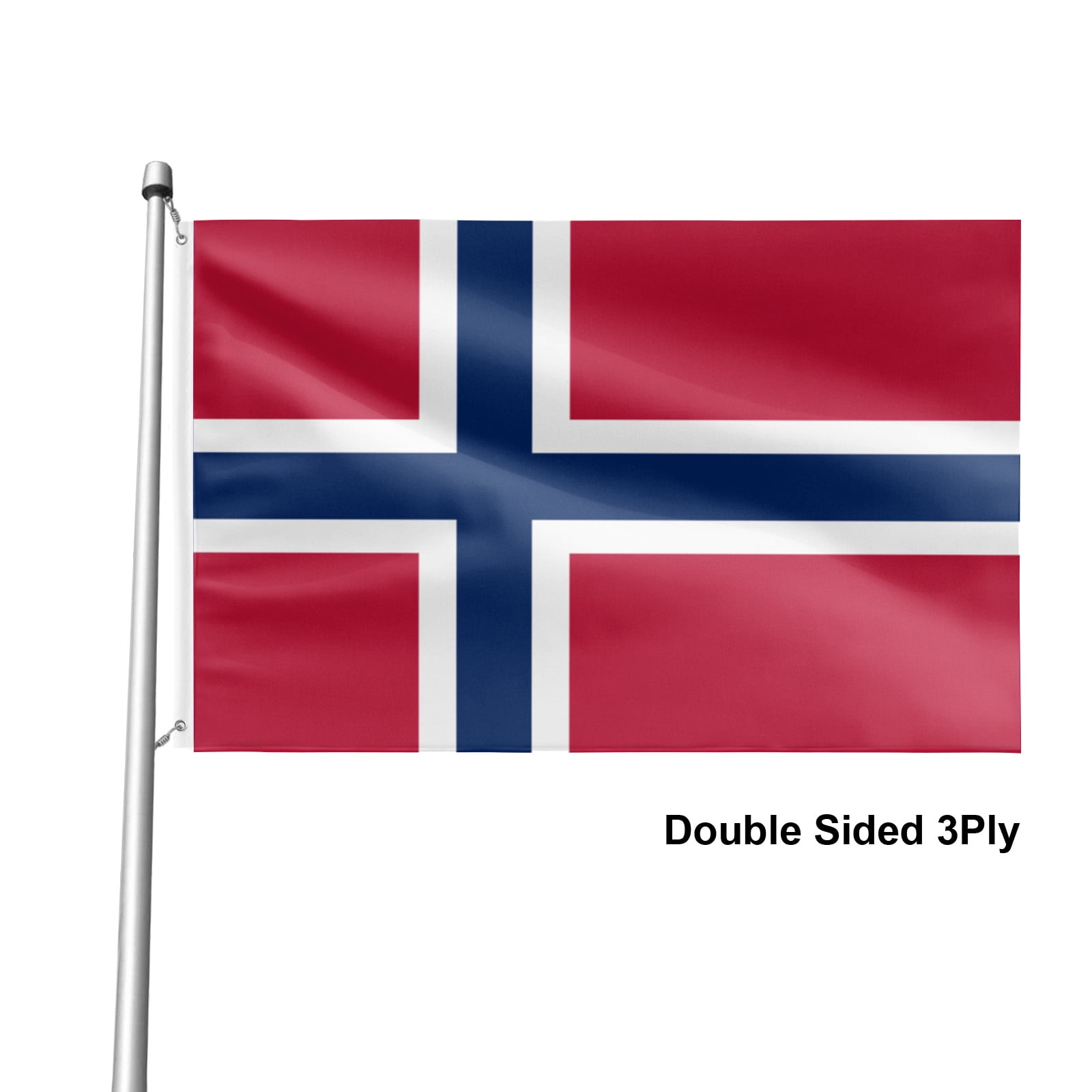 Livetty Double Sided 3 layers Flags 4x6 Ft Norway Flags Banner for Yard Decoration Garden Display For World Soccer Play