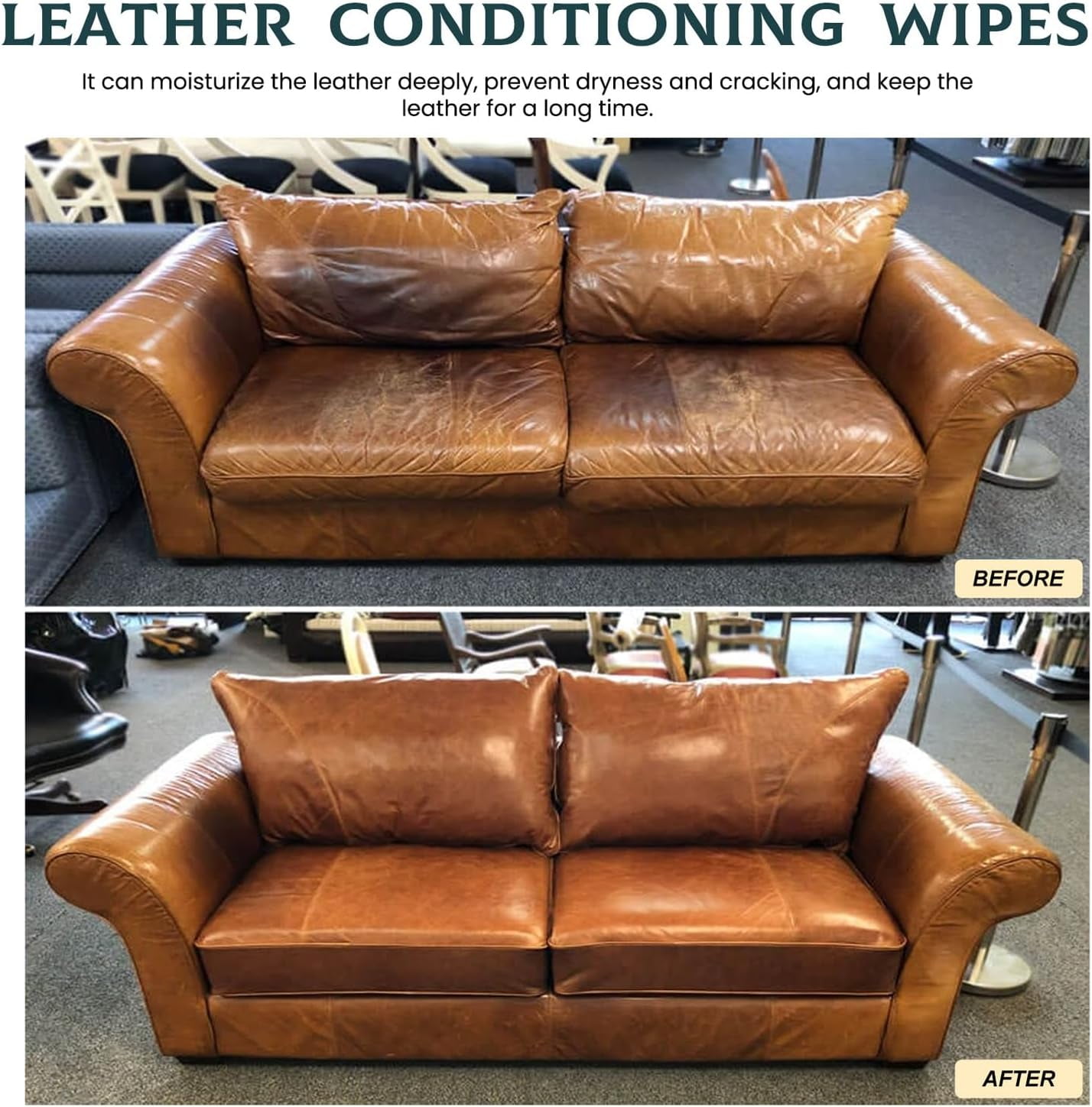Snauff Leather & Furniture Repair Salve, Snauff Leather & Wood Furniture Salve, for Wood for Sofa, Car Seats with Brush (2pcs)