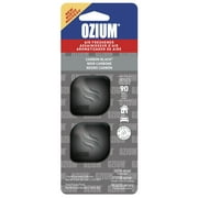 OZIUM Auto Air Freshener Vent Clip, Carbon Black, 2 Pack, .28 oz Clip