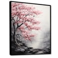 thumbnail image 2 of Designart "Pink Forest Breeze II" Floral Floater Framed Canvas Print, 2 of 7