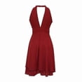 thumbnail image 3 of WomensHalterSleevelessCroppedLayeredMidi, 3 of 4