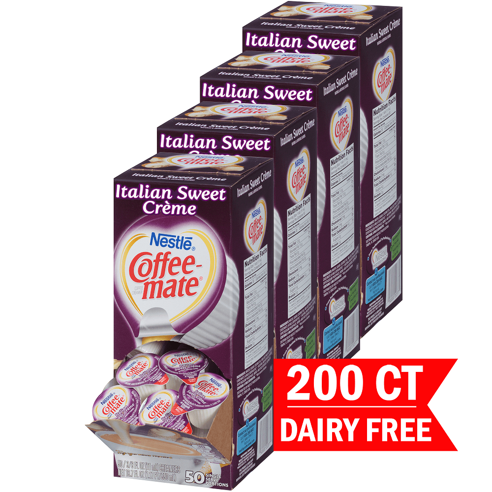 Coffee Mate Italian Sweet Creme Liquid Coffee Creamer Singles, Lactose