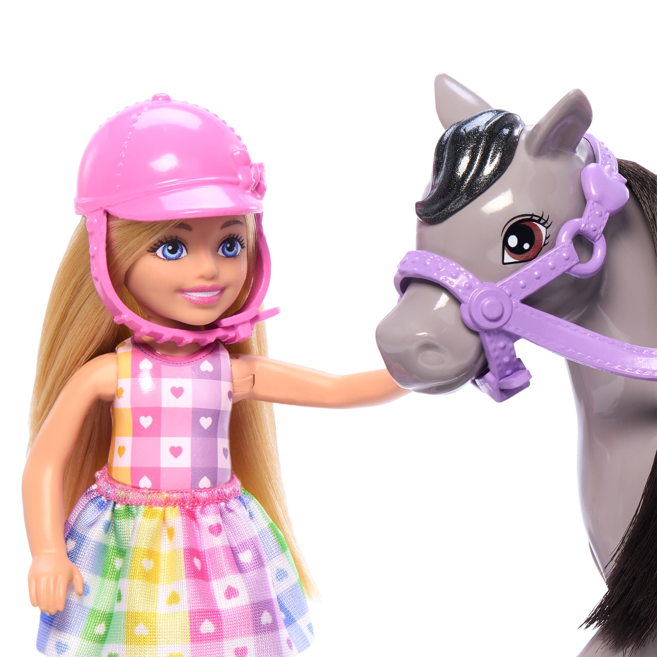 Barbie Chelsea Doll & Horse Toy Set, Includes Helmet Barbie Chelsea Doll & Horse Toy Set, Includes Helmet