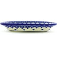 thumbnail image 3 of Polish Pottery 7¼-inch Condiment Dish (Hearts And Flowers Theme) Hand Painted in Boleslawiec, Poland + Certificate of Authenticity, 3 of 6
