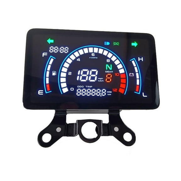 Motorcycle Digital Gauge Clear Display Speedometer with Speed & Mileage for CG125, ITALIKA EX125 FORZA125 FT125
