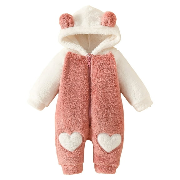 Gibobby Baby Boy Girl Western Clothes Cow Print Long Sleeve Romper Jumpsuit One Piece Newborn Fall Winter Outfit(Pink,0-3 Months)