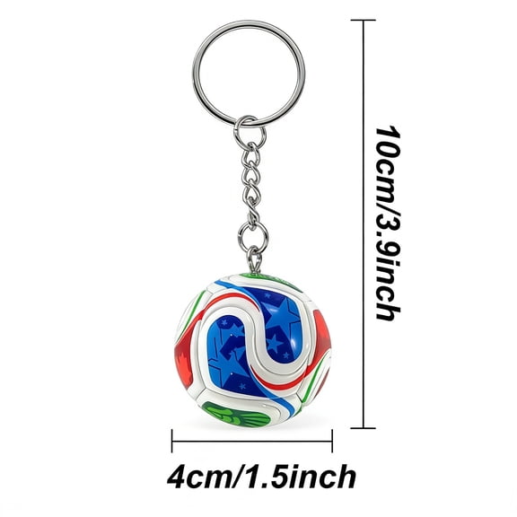 1PCS Soccer Keychain 2026 World Cup Trophy & Ball Pendant Key Ring Bag Backpack Decor Gift for Football Fans
