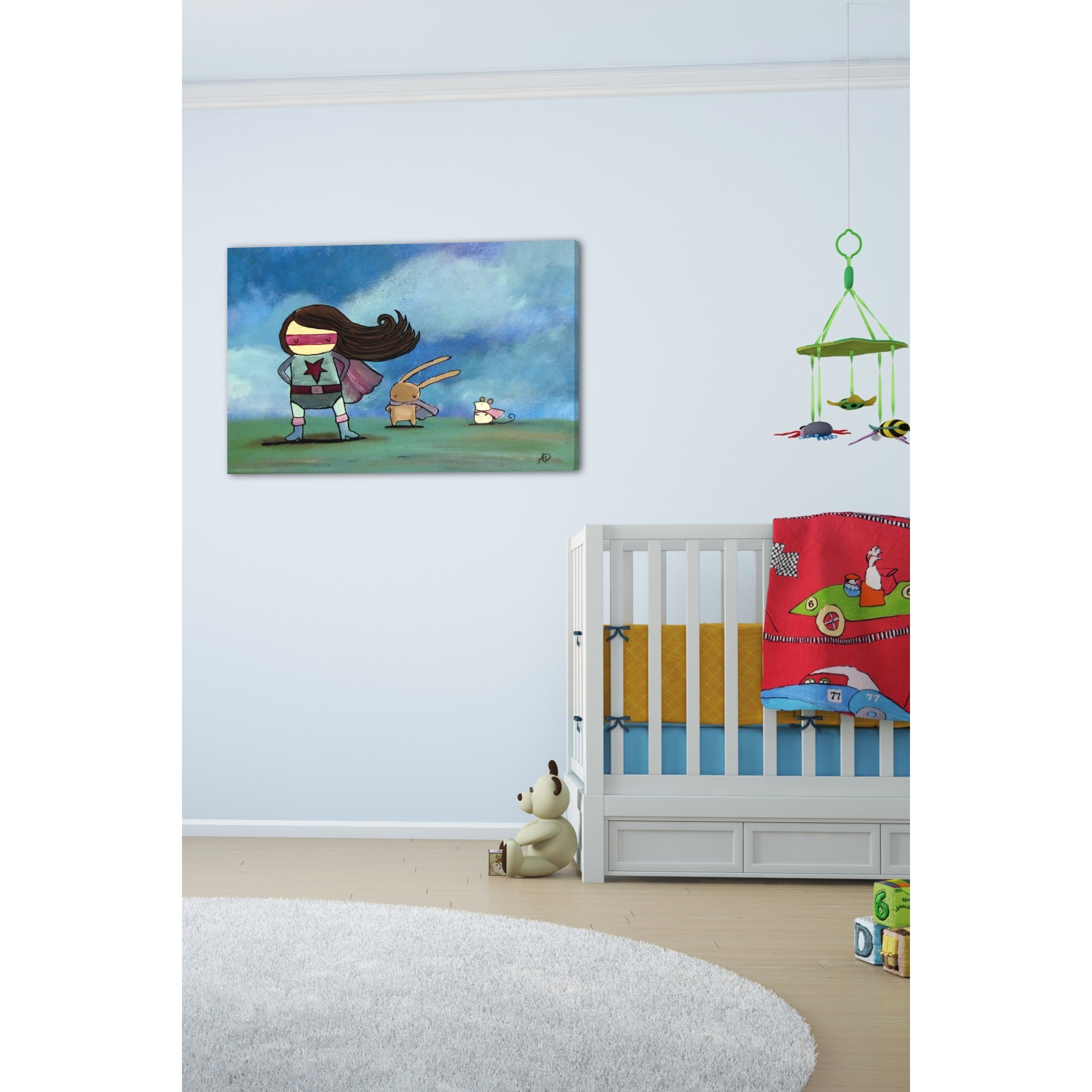 Marmont Hill "Super Heroes" by Andrea Doss Painting Print on Wrapped Canvas