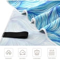 thumbnail image 3 of Blue Abstract Flower Beach Towel 31" x 71", Quick Dry Bath Towel Super Absorbent Lightweight Travel Towel for Beach Yoga Swim Sport Camping Holiday, 3 of 7