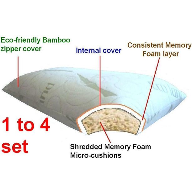 QUANTITY DISCOUNT QUEEN Dual Zone Micro Gel Memory Foam Bed Pillow