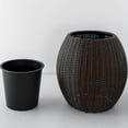 thumbnail image 2 of Rolland Large Rattan Planter Dark Brown, 21.3", 2 of 7