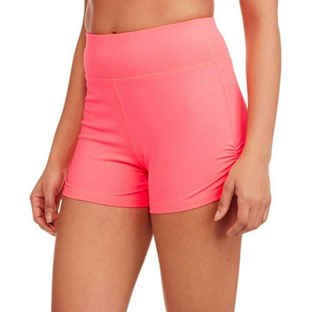 Danskin Spandex Shorts - Danskin Now Juniors' Hidden Jungle High Waisted Shorts with Shirring