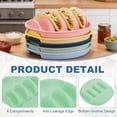thumbnail image 3 of Uxcell 2 Pack Tortilla Warmer Container, Tortilla Holder with 4 Compartments, Mexican Taco Warmers 10" x 10" Plastic Tortilla Containers for Restaurant Plating Picnic Tableware, Green, 3 of 6