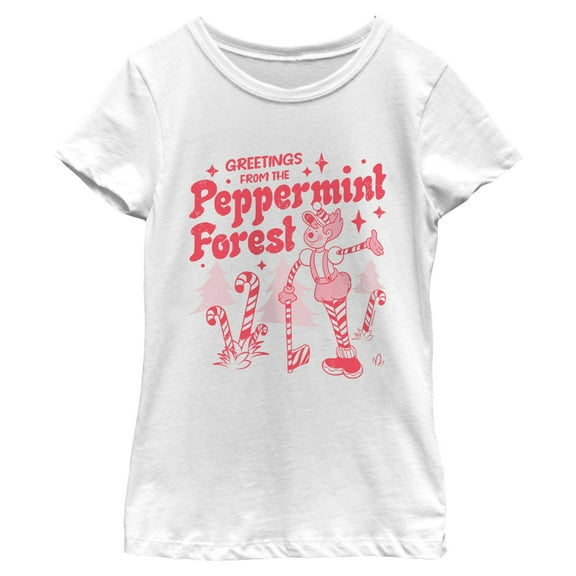 Girls Candy Land Greetings From the Peppermint Forest T Shirt
