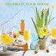 thumbnail image 2 of 48pcs/set Acrylic Easter Ornament Blanks Hanging Tree Pendant Clear Bunny Chick Egg Carrot DIY Craft with Hole, 2 of 5