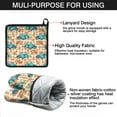 thumbnail image 5 of Trucks Pumpkins Fall Leaves Pattern Kitchen Oven Mitt and Pot Holder Sets 2 Pcs for Baking, Cooking and Grilling, Heat Resistant Up To 392 °F, 5 of 5