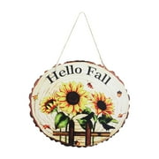 Sprifallbaby Thanksgiving Decoration Wooden Pumpkin Door Plate Hanging Sign, Welcome Tag, Harvest Festival Home Wall Garland Decoration