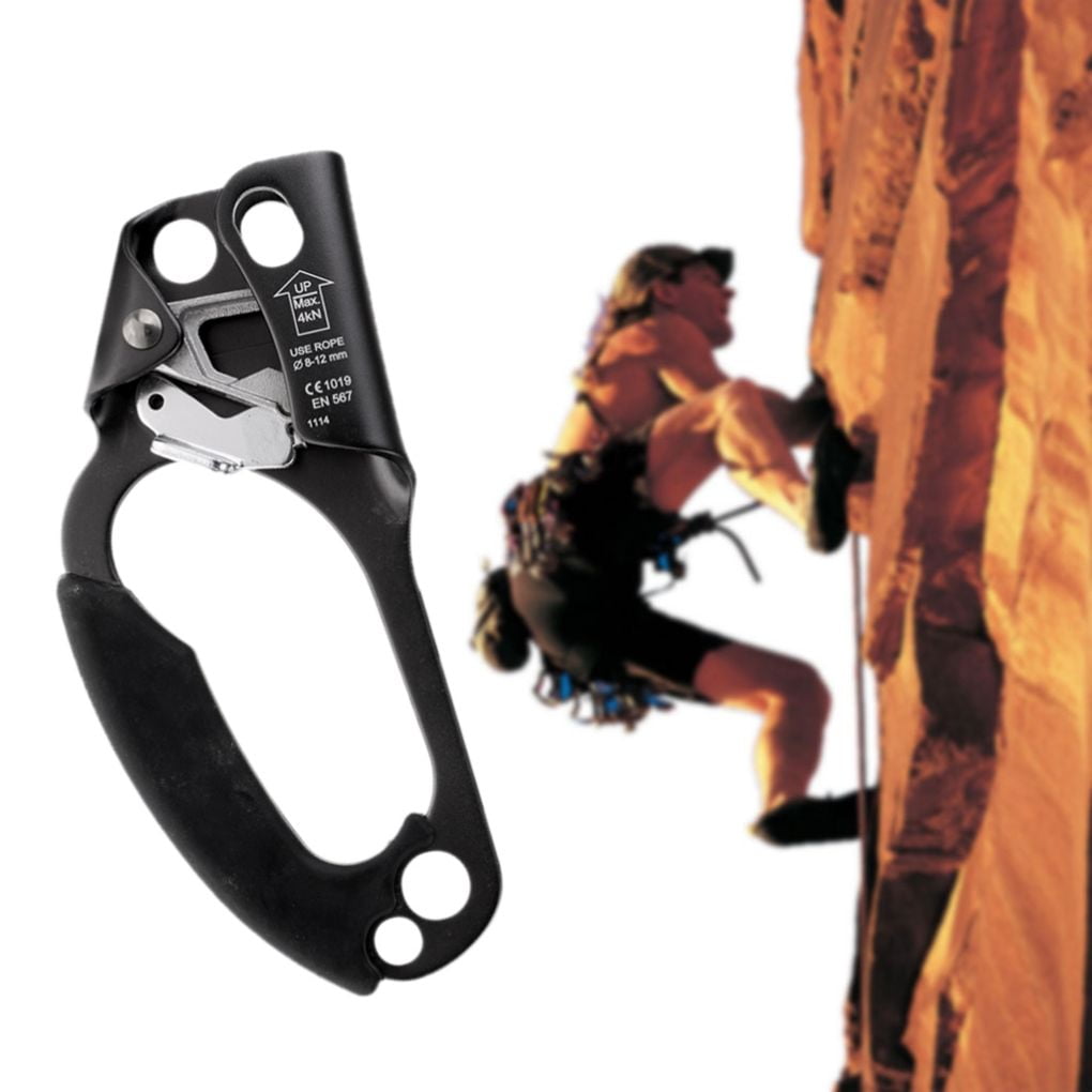 4KN Orange Left Hand Ascender for 8-13mm Rope Mountaineering Rock Climbing 