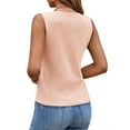 thumbnail image 5 of Sleeveless Sweater Women's Fashion Casual Loose Spring Summer Waistcoat V Neck Button Knit Vest, 5 of 6