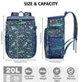 thumbnail image 3 of Dolphin & Shark Cooler Backpack - Cute Cartoon Insulated Lunch Backpack, 20L Leakproof Soft Cooler with Multiple Pockets for Camping, Travel & Outdoor, 3 of 5
