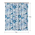 thumbnail image 5 of Pioneer Flower Floral Print Pattern Shower Curtain 72"x84" ,Bathroom Decorative Shower Curtains Set with 12 Hooks,Modern Waterproof Washable Shower Curtain, 5 of 6