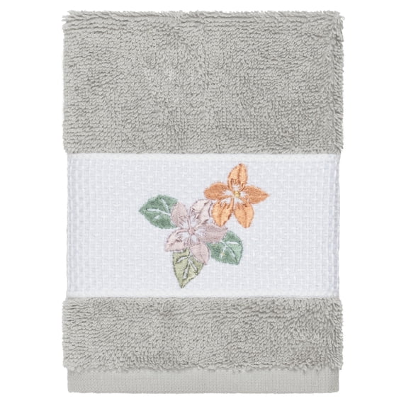 Linum Home Textiles Caroline Embellished Turkish Cotton Washcloth